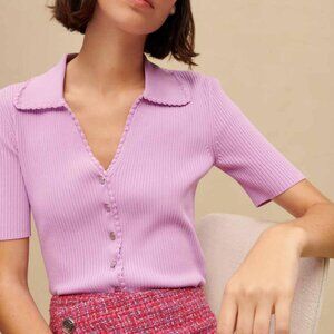 Maje Buttoned Knit Top | US S (FR 1)